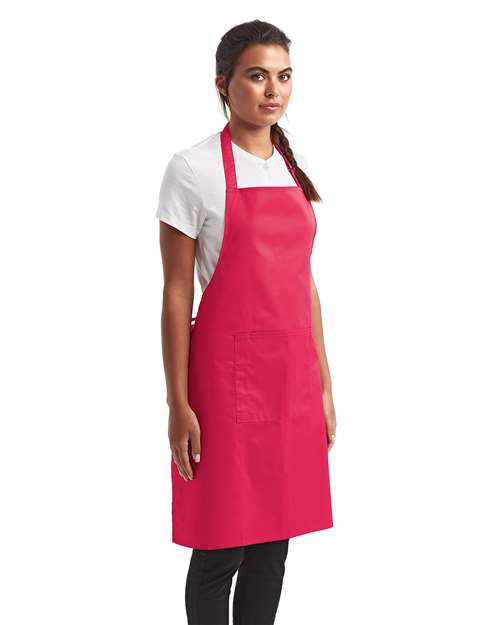 Recycled Pocket Bib Apron – On Model – Side