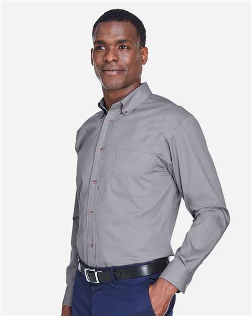 Men's Easy Blend™ Twill Shirt – On Model – Side
