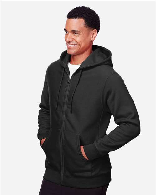Unisex Zone HydroSport™ Heavyweight Full-Zip Hooded Sweatshirt – On Model – Side