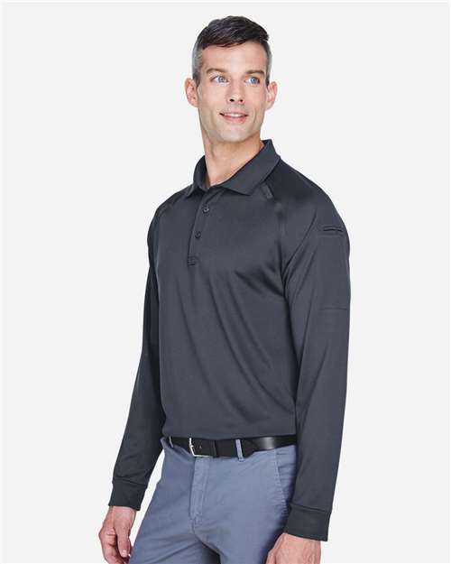 Men's Advantage Long Sleeve Tactical Polo – On Model – Side