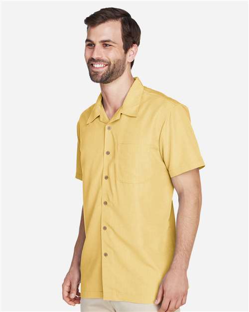 Men's Barbados Textured Camp Shirt – On Model – Side