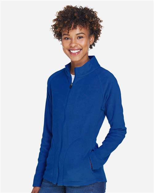 Women's Campus Microfleece Jacket – On Model – Side