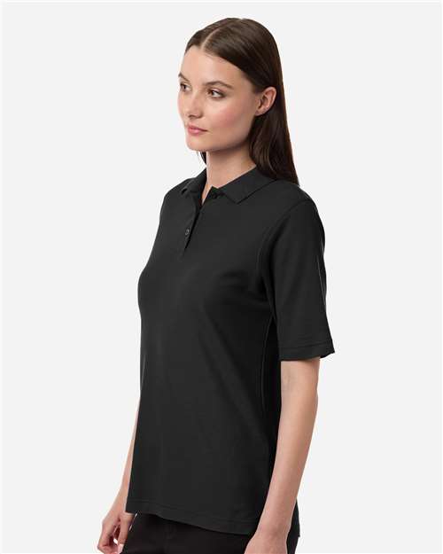 Women's Maverick CVC Pique Polo – On Model – Side