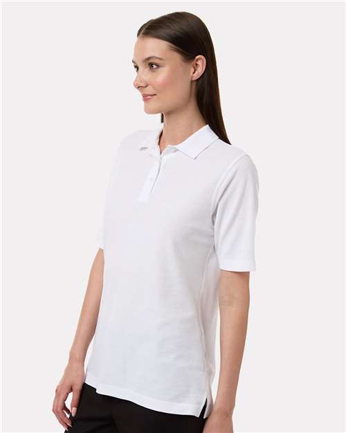 Women's Maverick CVC Pique Polo – On Model – Side