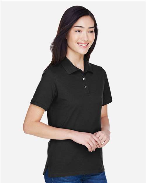 Women's Easy Blend Polo – On Model – Side