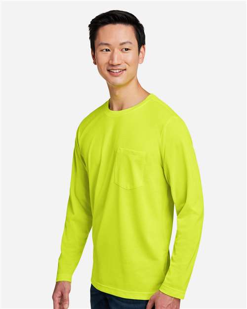 Unisex Charge Snag and Soil Protect Long Sleeve T-Shirt – On Model – Side