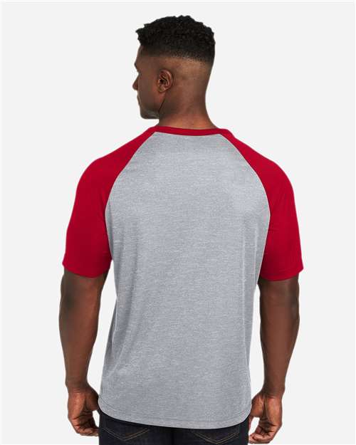 Unisex Zone Colorblock Raglan T-Shirt – On Model – Back