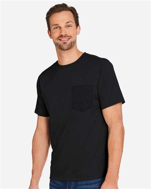 Unisex Charge Snag and Soil Protect T-Shirt – On Model – Side