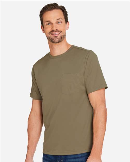 Unisex Charge Snag and Soil Protect T-Shirt – On Model – Side