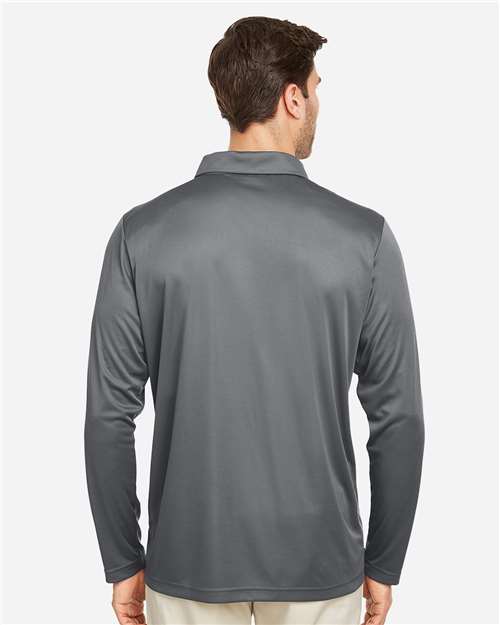 Men's Zone Performance Long Sleeve Polo – On Model – Back