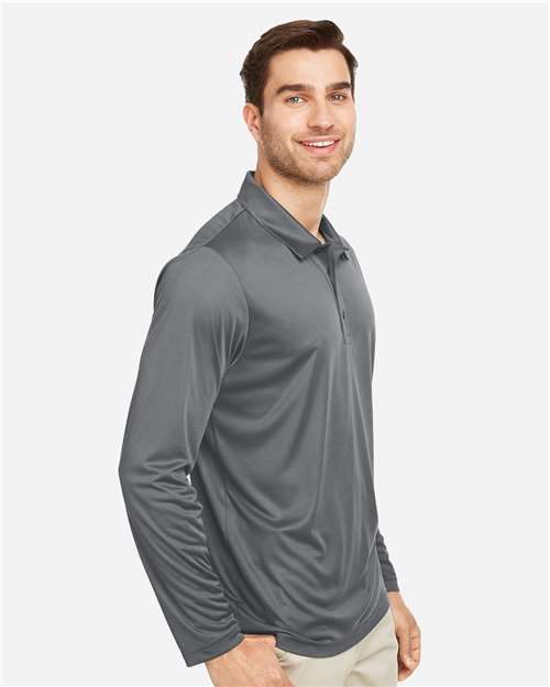 Men's Zone Performance Long Sleeve Polo – On Model – Side
