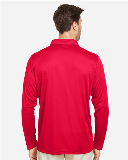 Men's Zone Performance Long Sleeve Polo – On Model – Back