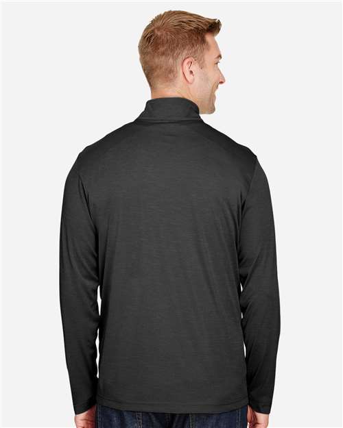Men's Zone Sonic Heather Performance Quarter-Zip Pullover – On Model – Back