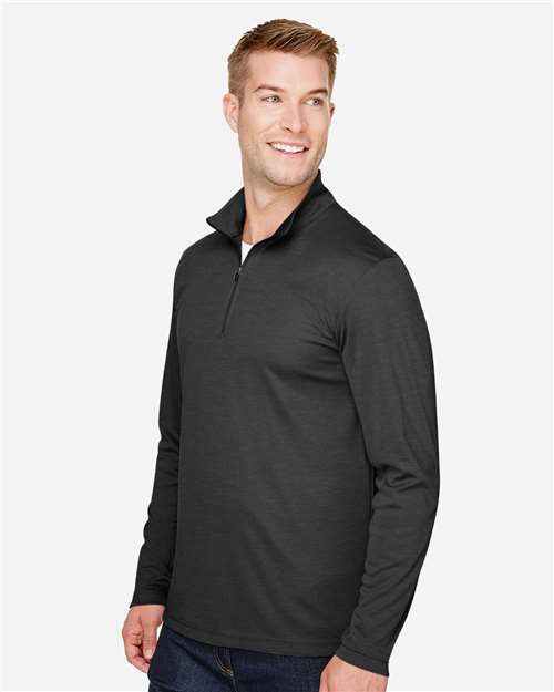 Men's Zone Sonic Heather Performance Quarter-Zip Pullover – On Model – Side