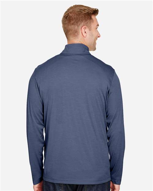 Men's Zone Sonic Heather Performance Quarter-Zip Pullover – On Model – Back