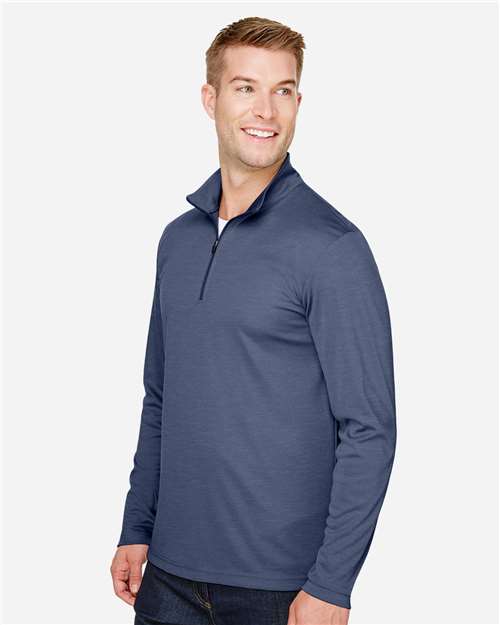 Men's Zone Sonic Heather Performance Quarter-Zip Pullover – On Model – Side