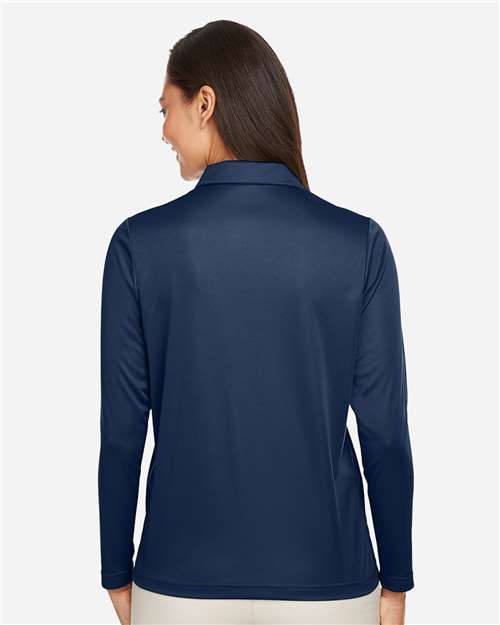 Women's Zone Performance Long Sleeve Polo – On Model – Back