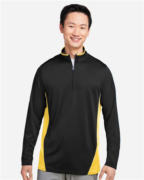 Men's Flash Snag Protection Plus IL Colorblock Quarter-Zip Pullover – On Model