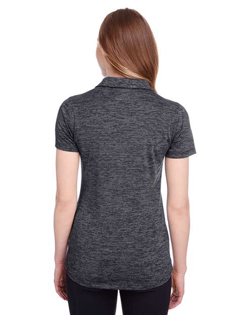 Women's Icon Heather Polo – On Model – Back