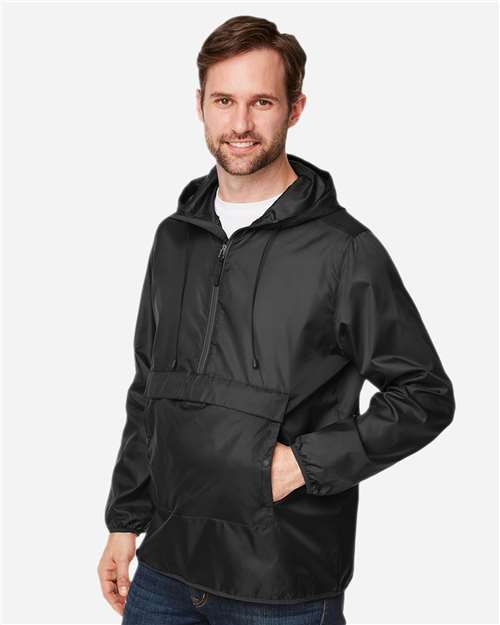 Unisex Zone Protect Packable Anorak Jacket – On Model – Side