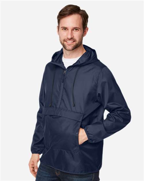 Unisex Zone Protect Packable Anorak Jacket – On Model – Side