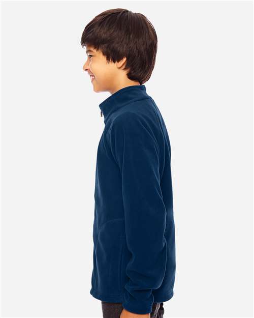 Youth Campus Microfleece Jacket – On Model – Side