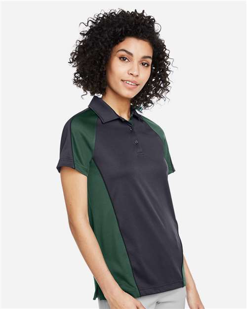 Women's Advantage Snag Protection Plus IL Colorblock Polo – On Model – Side