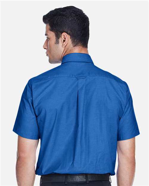Men's Oxford Short Sleeve with Stain-Release – On Model – Back