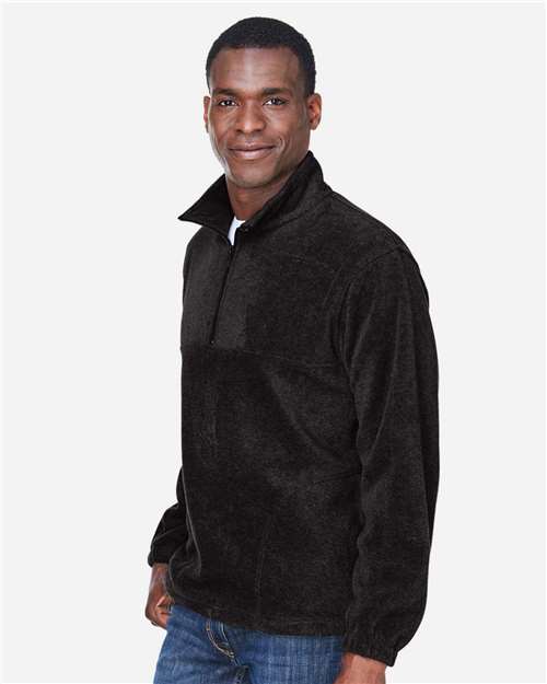 Men's Fleece Quarter-Zip Pullover – On Model – Side