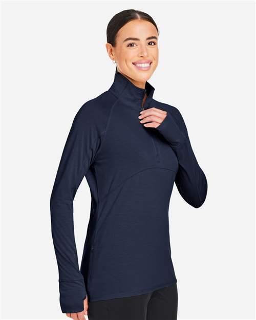 Women's Bandon Quarter-Zip Pullover – On Model – Side