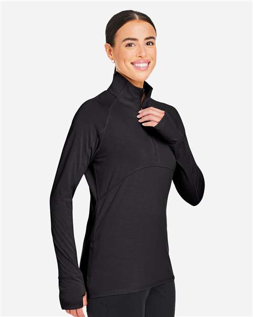 Women's Bandon Quarter-Zip Pullover – On Model – Side