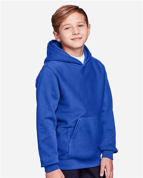 Youth Zone HydroSport™ Heavyweight Hooded Sweatshirt – On Model – Side