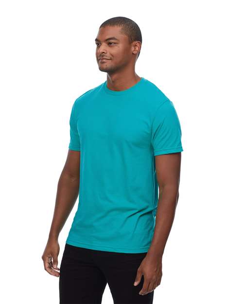 Unisex Epic CVC T-Shirt – On Model – Side