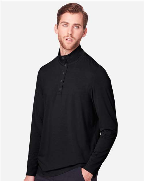 Men's JAQ Stretch Performance Snap-Neck Pullover – On Model – Side