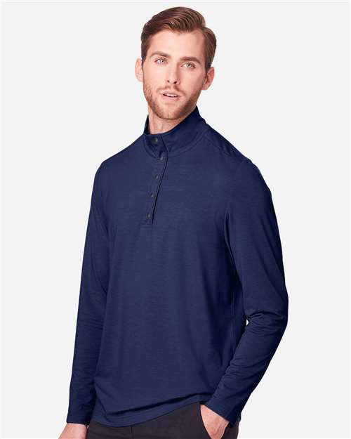 Men's JAQ Stretch Performance Snap-Neck Pullover – On Model – Side