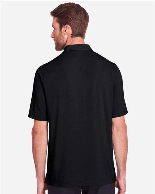 Men's JAQ Snap-Up Stretch Performance Polo – On Model – Back