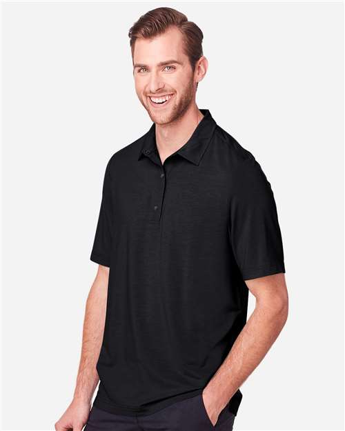 Men's JAQ Snap-Up Stretch Performance Polo – On Model – Side