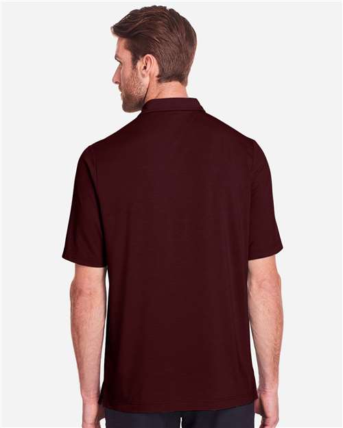Men's JAQ Snap-Up Stretch Performance Polo – On Model – Back