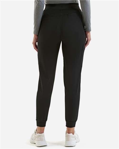 Women's Energized Stretch Jogger Scrub Pants – On Model – Back