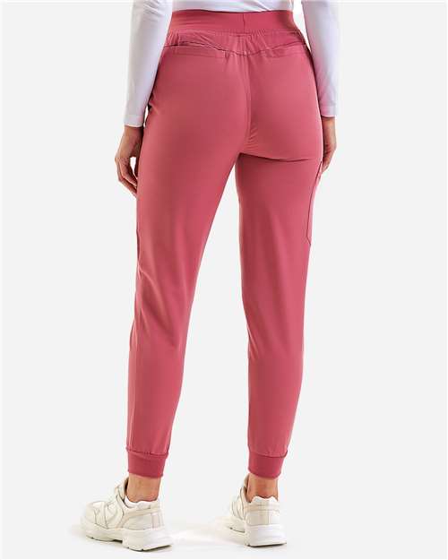 Women's Energized Stretch Jogger Scrub Pants – On Model – Back