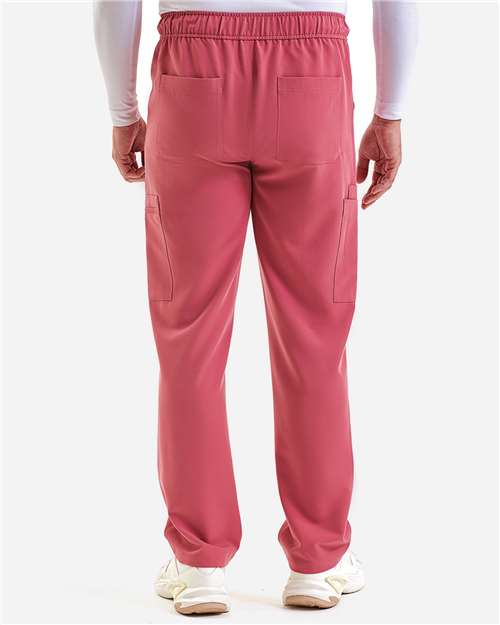 Men's Relentless Stretch Cargo Scrub Pants – On Model – Back