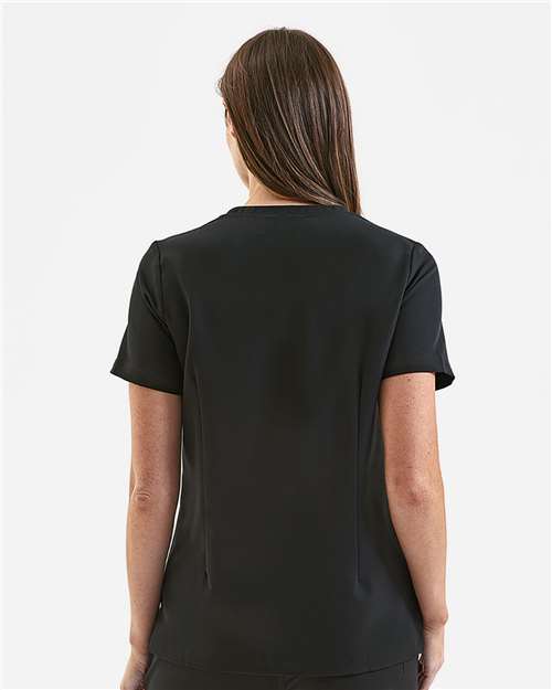 Women's Limitless V-Neck Stretch Scrub Top – On Model – Back