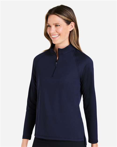Women's Revive Coolcore® Quarter-Zip Pullover – On Model – Side