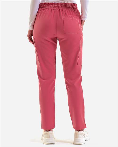 Women's Relentless Stretch Cargo Scrub Pants – On Model – Back