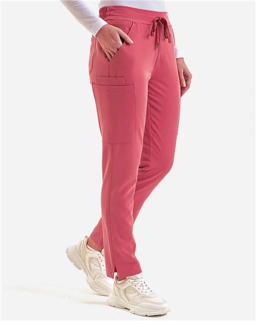 Women's Relentless Stretch Cargo Scrub Pants – On Model – Side