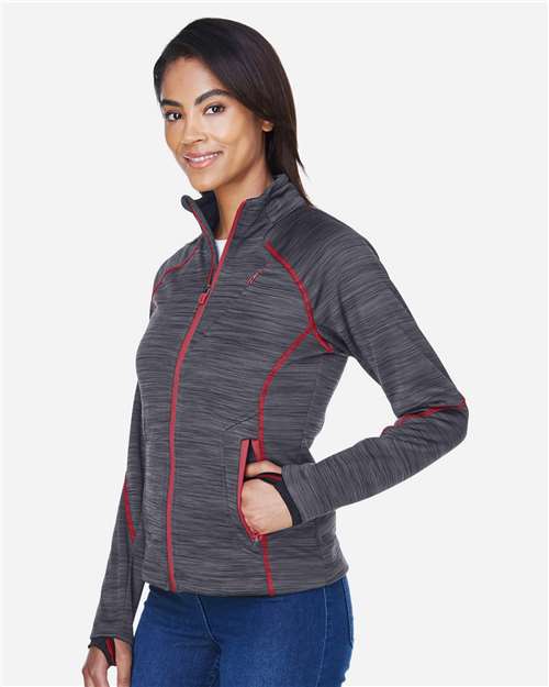 Women's Flux Mélange Bonded Fleece Jacket – On Model – Side
