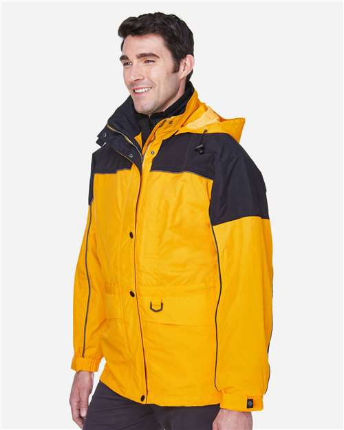 Men's 3-in-1 Two-Tone Parka – On Model – Side