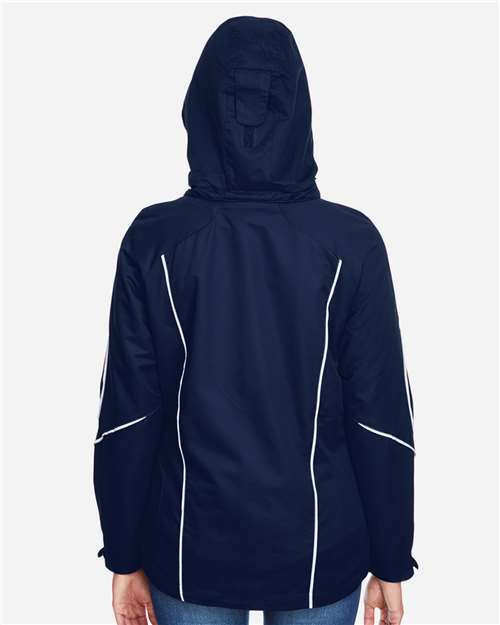 Women's Angle 3-in-1 Jacket with Bonded Fleece Liner – On Model – Back