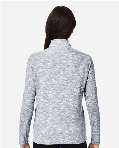 Women's Eclipse Jacquard Quarter-Zip Pullover – On Model – Back