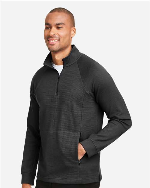Men's Rhythm Waffle Quarter-Zip Pullover – On Model – Side